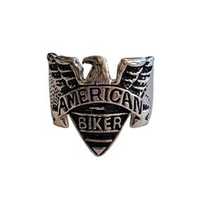 Vintage Stainless Steal American Biker Ring